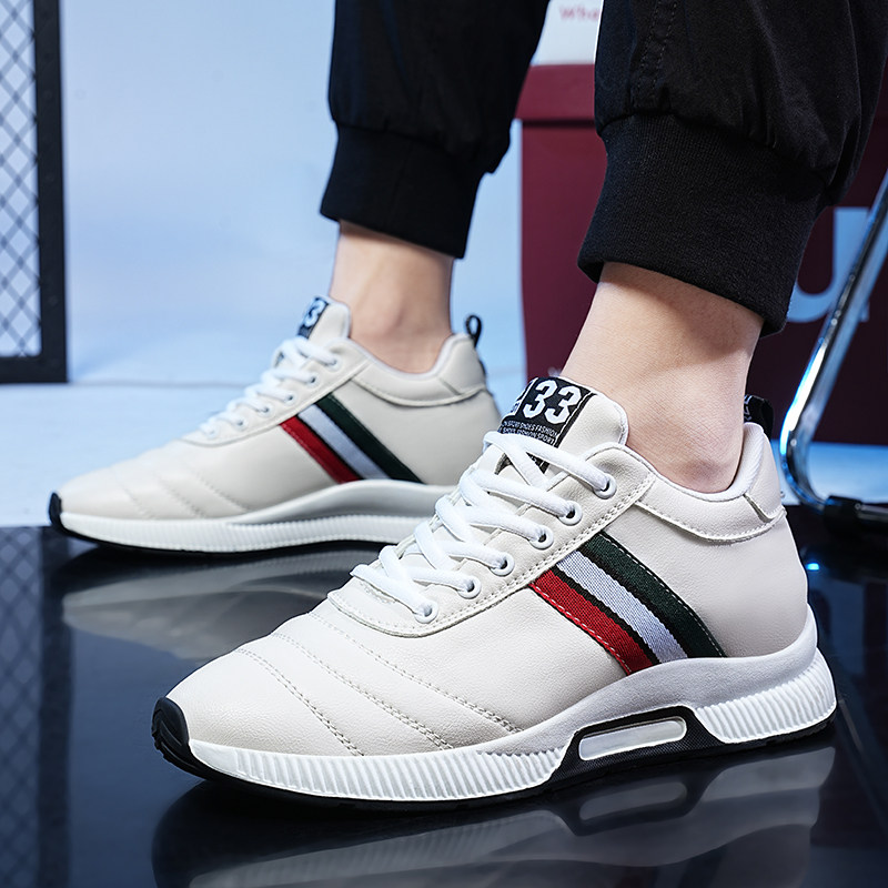 冬季保暖增高男鞋6cm8cm10cm加绒棉鞋黑色时尚内增高运动休闲鞋子