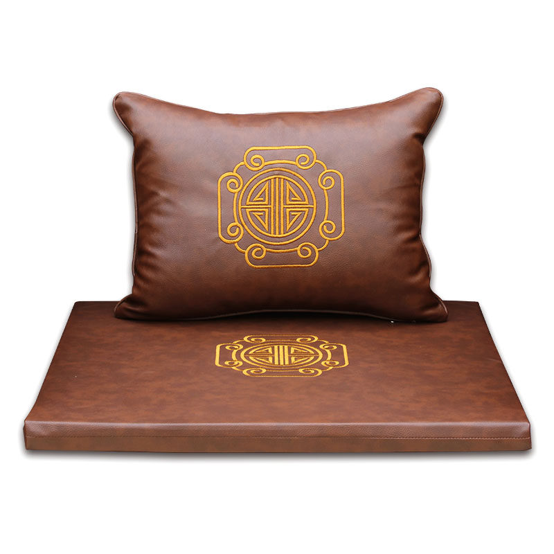 定制西皮座垫椅垫中式椅子坐垫家具客厅家居防滑实木红木沙发坐垫