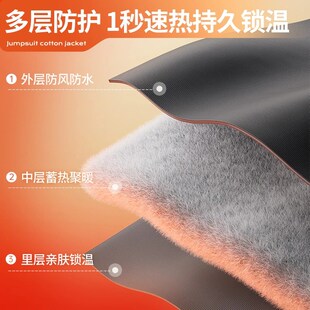 电动车挡风被冬季加绒加厚保暖冷库钓鱼服男女款摩托车骑行防寒服
