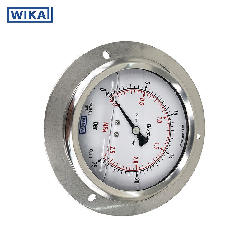 wika威卡压力表213.53.100 轴向带边EN837-1 工业用wika压力表