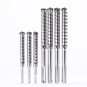 五坑六刃加长冲击钻头方柄电锤钻钻头五坑加长混凝土水泥石材