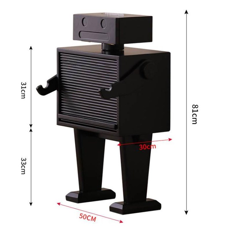 5DBJ机器人边柜实木沙发边侧柜收纳置物客厅储物小户型床头柜