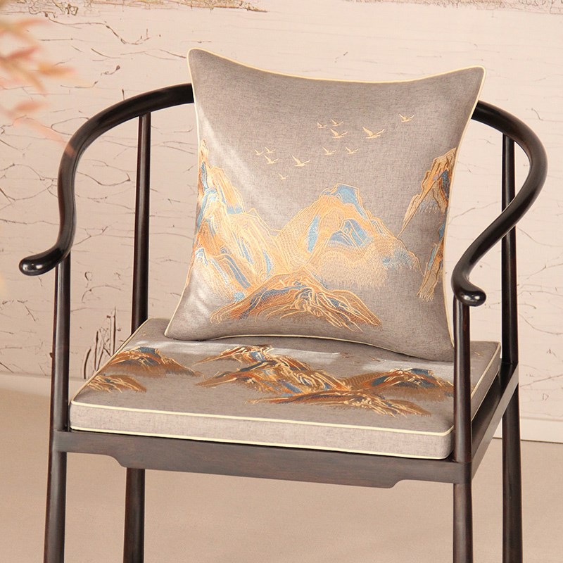 中式坐垫茶椅垫红木沙发垫子实木餐椅座垫圈椅太师椅椅.子垫可定