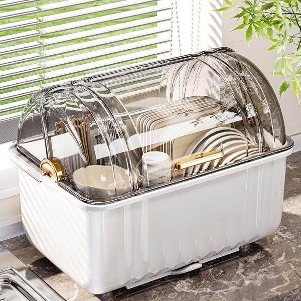 碗筷收纳盒厨房碗柜沥水碗架家用餐具装收纳箱放碗碟子收纳架盘子