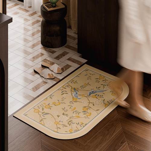 弗蕾儿软硅藻泥浴室吸水地垫卫生间速干防滑垫洗手台脚垫进门定制