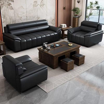 办公沙发商务接待现代简约休闲区会客洽谈办公室沙发茶几组合套装