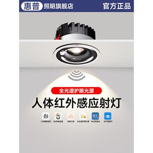 Hp照明人体传感器灯嵌入式通道走廊灯入口门入口筒灯窄边射灯