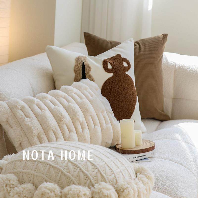 侘寂风抱枕现代简约靠垫轻奢高级感靠枕民宿软装腰枕客厅沙发枕套,居家布艺,靠垫/抱枕,淘宝优惠券,粉丝福利购,淘宝优惠卷