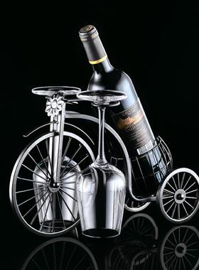 轻奢红酒架摆件酒柜装饰品客厅高档简约现代创意家居饰品酒杯架子