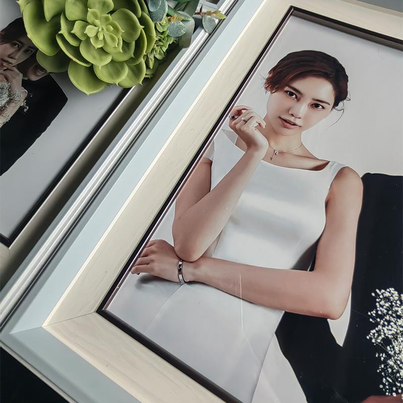 现代简约创意框影楼婚纱蓝色相框摆台照片墙定制卧室沙发客厅画框