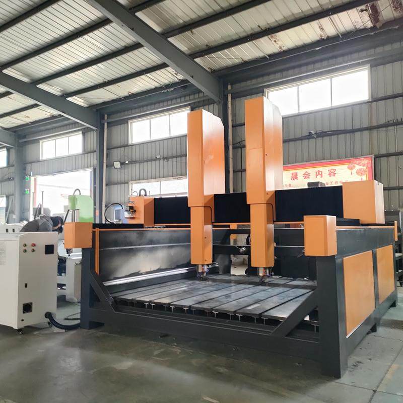 1825重型石材雕刻机双头大理石壁画立体精雕机器墓碑刻字切割台式