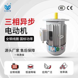 6电机0.37W 0.55W380V马达 80M1 6极三相异步电动机YE3