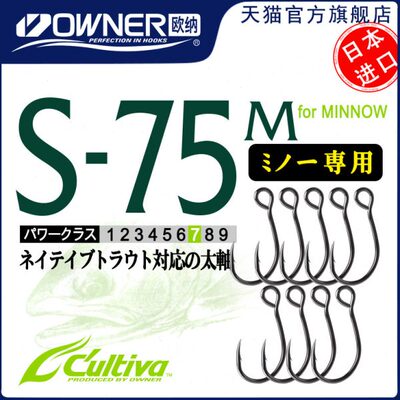 大纳钩平圈11ER-军NOWS单钩眼欧642米诺鳟假 路亚75加鱼钩鱼M强饵