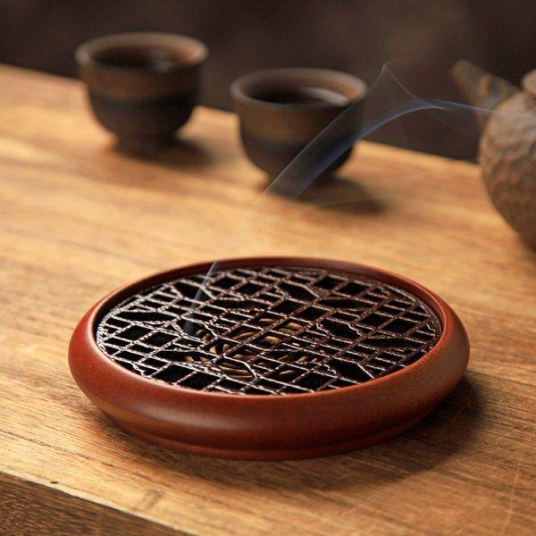 室内蚊香盘托盘香实木驱蚊香座盒家用中式台檀香架线香插香薰炉炉,家居饰品,香薰炉,淘宝优惠券,粉丝福利购,淘宝优惠卷