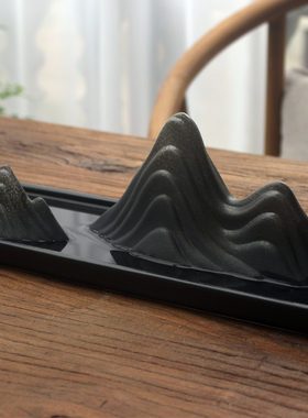 新中式工艺品摆件陶n瓷家居禅意装饰品玄关电视柜日式茶道假山摆