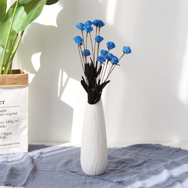 简约白色陶瓷干花花瓶欧式花艺装饰品客厅摆件餐桌瓷花瓶水培花器