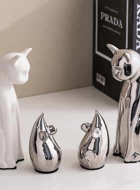 北欧创意摆件轻奢客m厅玄关入户客厅办公室书桌桌面家居装饰品摆