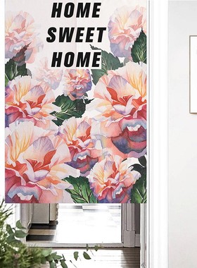 简约北欧门帘隔断帘客厅现代inAs装饰卡通布艺卧室日式厨房定制做