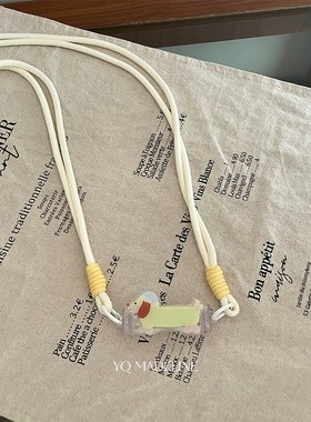 夏季出游度假便携式斜跨挂绳v手机壳背夹女防摔防丢神器背带配饰