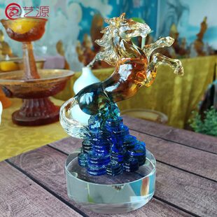 同事长礼物乔迁升迁马摆件琉璃到成功生日礼品客户马朋友日节辈