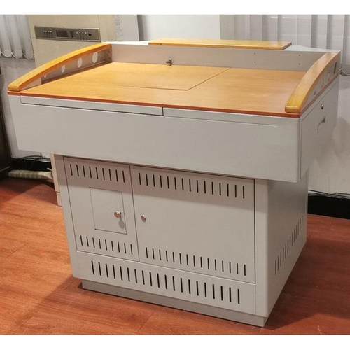 多媒体讲台钢制多功能老师讲桌学校中控教师讲台桌钢木结合演讲台