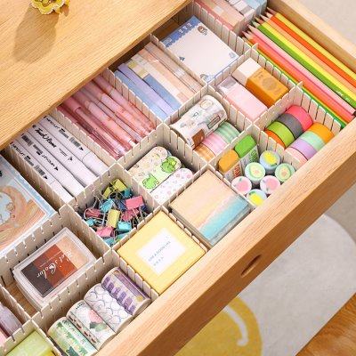 抽屉收纳分隔板片书桌收纳神器文具分隔盒神器分割板隔断自由组合