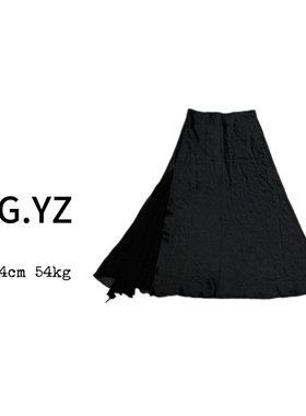 【樱子家】3307F新款肌理感黑色显瘦鱼尾a字半裙