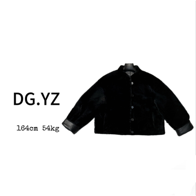 【樱子家】3272F皮毛一体绵羊毛立领短款宽松显瘦皮衣外套