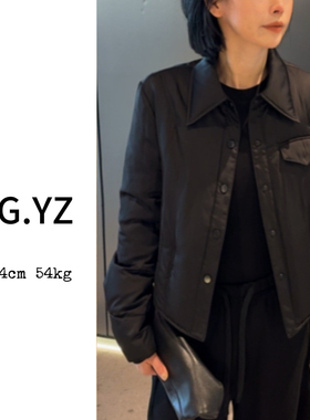 【樱子家】3033F衬衫领纯色单排扣鹅绒服