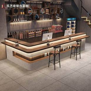 需定制工业风酒吧吧台桌咖啡厅烧烤店清吧酒馆前台接待台收银台定