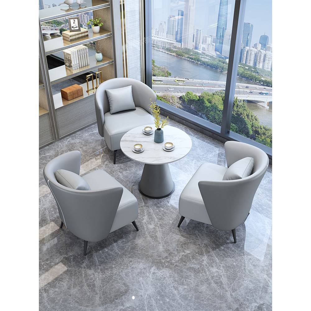 需定制现代极简主义酒店大堂商务接待沙发美容美发休闲洽谈桌椅组
