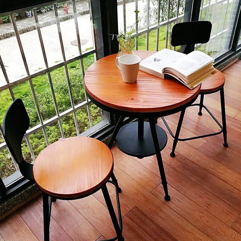 需定制美式铁艺阳台桌椅户外休闲组合咖啡厅酒吧茶几三件套室内座