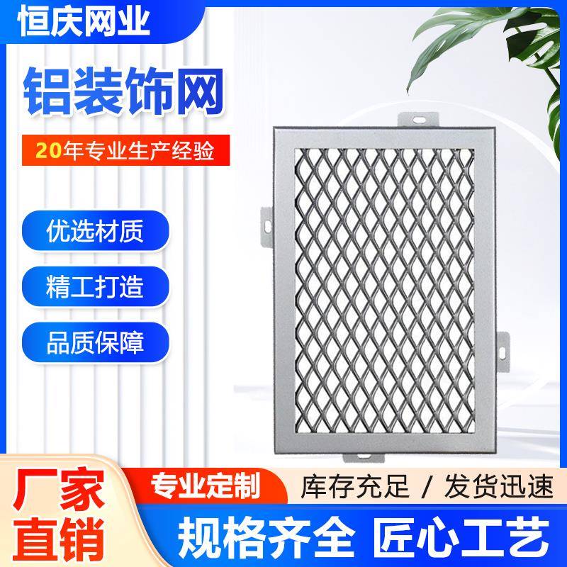 铝板装饰网隔断网背景幕墙工业风阳台装饰防护网镀锌铝拉网异型网