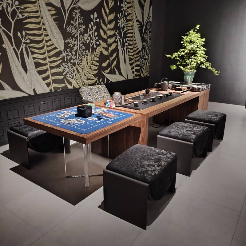 需定制新中式实木茶桌椅组合掼蛋桌现代简约茶台办公室家用泡茶桌