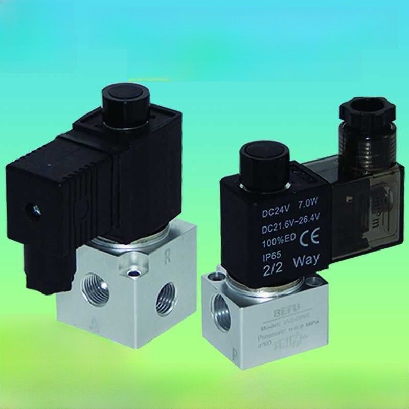 需定制二位三通大流量3V3/3V2-06/08-NC常闭NO常开高频控制阀真空