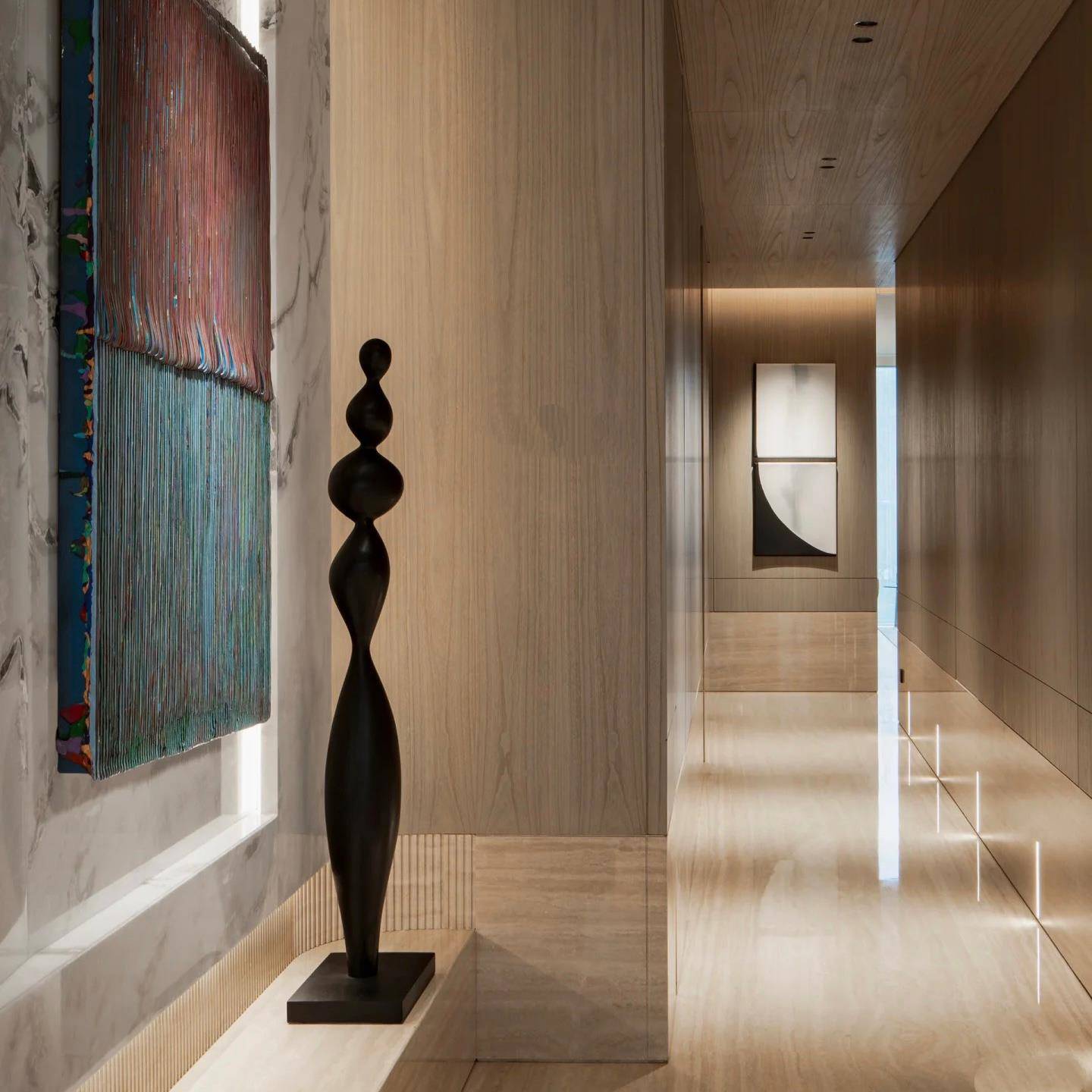 侘寂风复抽古实木雕象塑摆件饰大型落地61881玄关竖高木雕艺术品