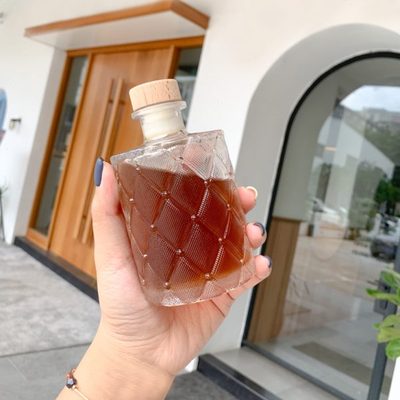 创意好看的冷萃咖啡玻璃瓶随手密封小酒瓶喝水杯子分装空瓶子容器
