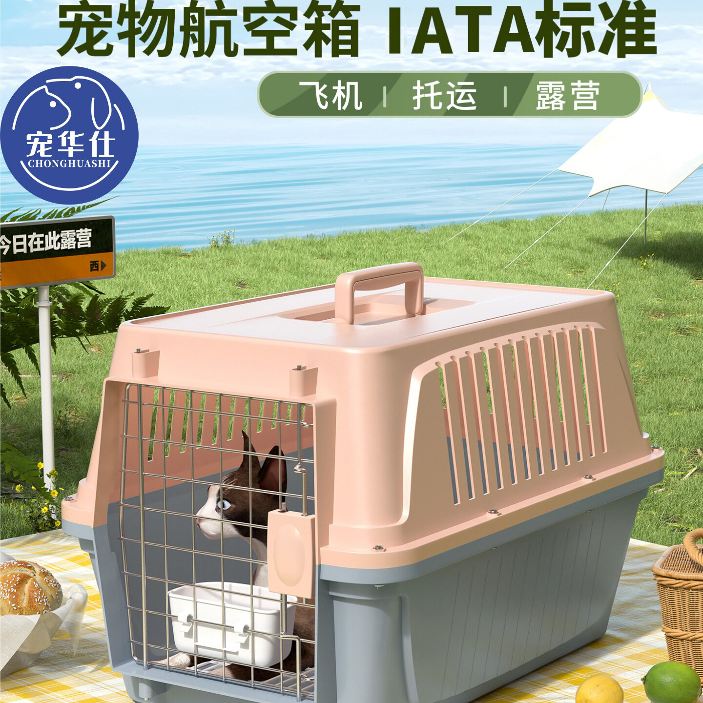 宠物航空箱猫咪托运箱狗狗专用中小型犬便携外出车载箱子猫包笼子图片