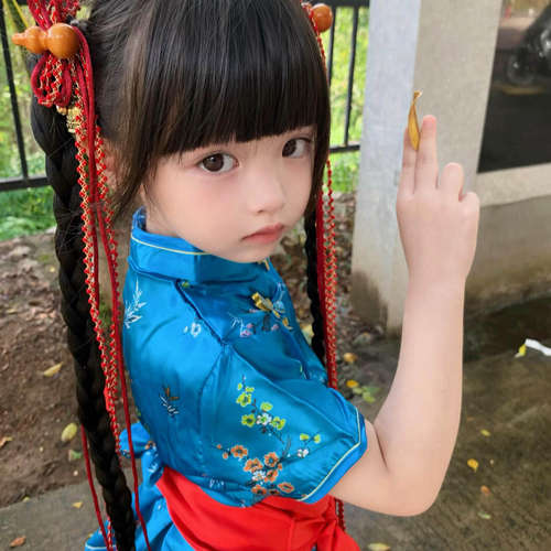 宗门小师妹儿童古风旗袍COS服