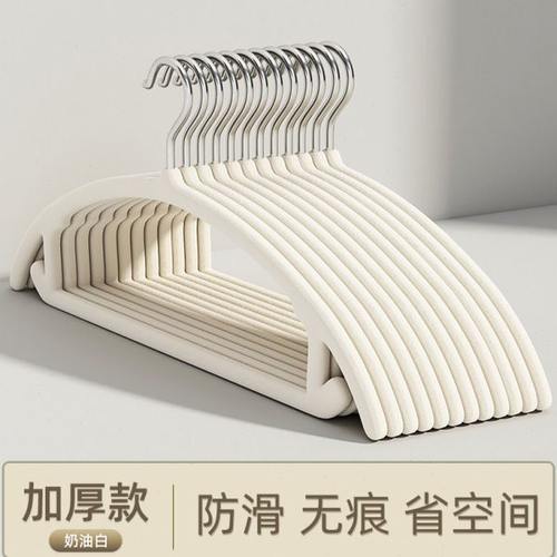 德国植绒衣架家用轻奢挂衣无痕防肩角防滑不起包整理师收纳专用