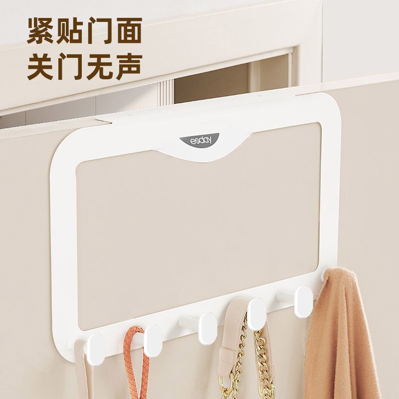 门后挂钩免打孔j门背式衣帽钩收纳架卧室浴室置物架门上挂衣架