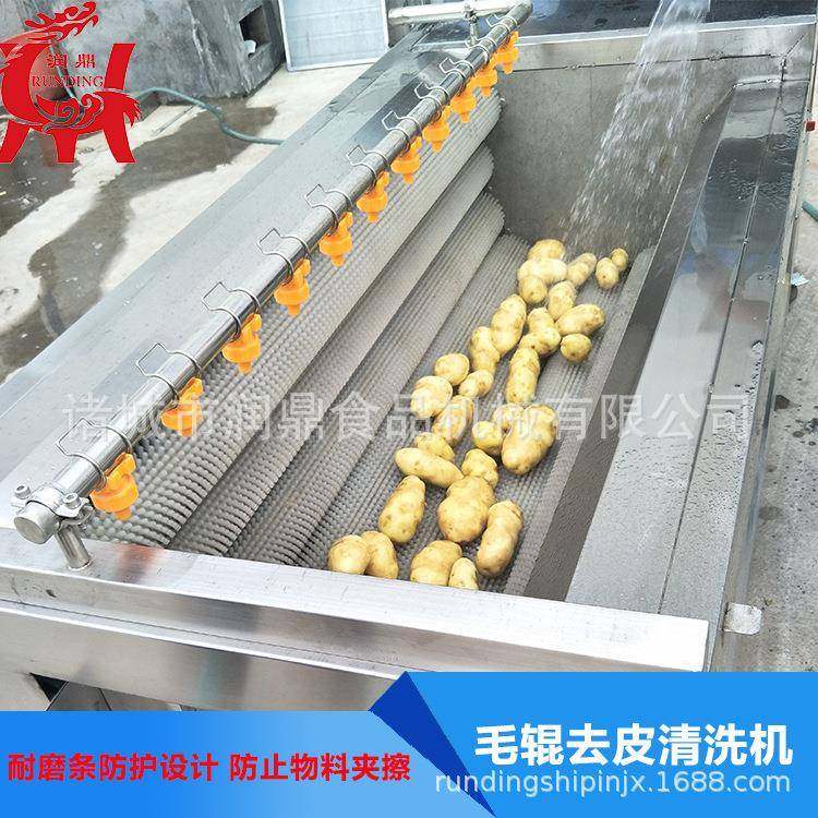 现货供应中药材清洗机三七何首乌毛辊清洗机根茎类清洗去泥设备