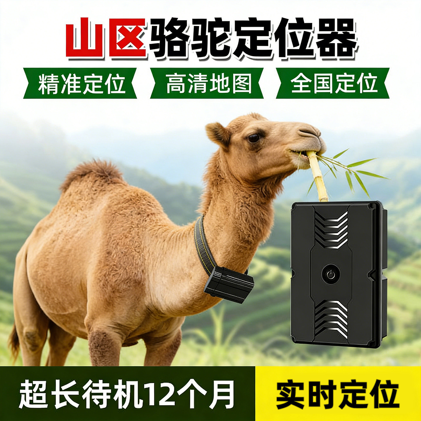 骆驼牛羊定位器追踪神器山区终身免费马放牧防水北斗卫星gps仪器