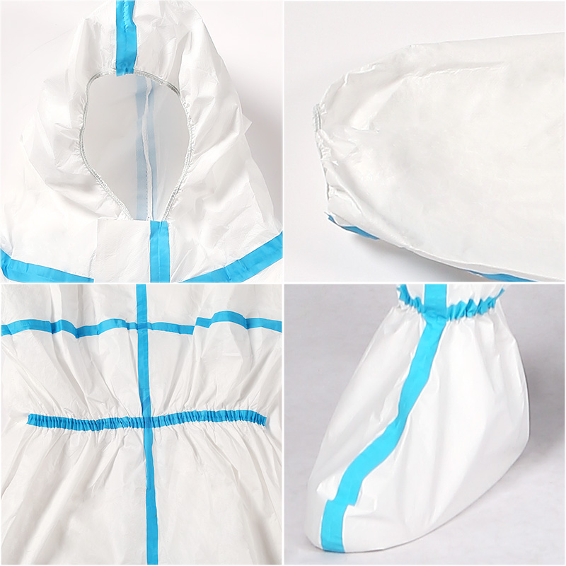 一次性防护服连体全身带帽防静电喷漆防尘衣族养殖场重复使用服