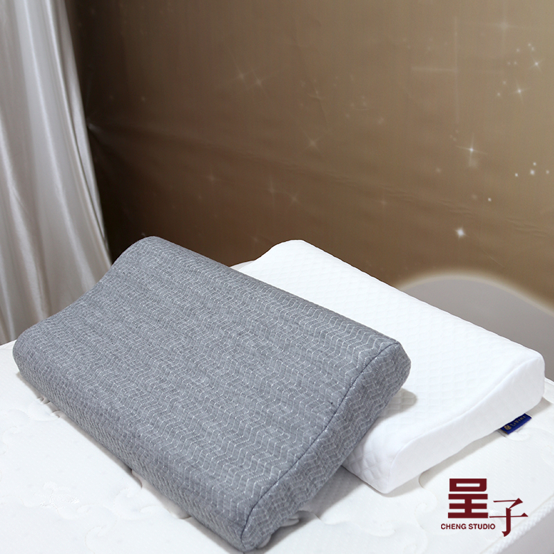 呈子美容床上按摩乳胶枕芯床罩配套枕套护颈单人记忆枕透气枕