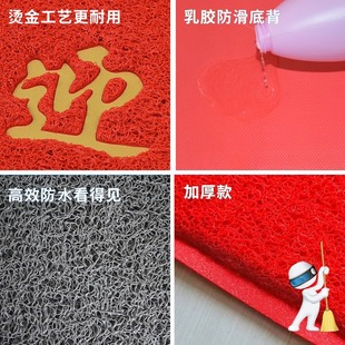 进门欢迎光临迎宾脚垫出入平安地垫室外门口防滑地毯家用丝圈门垫