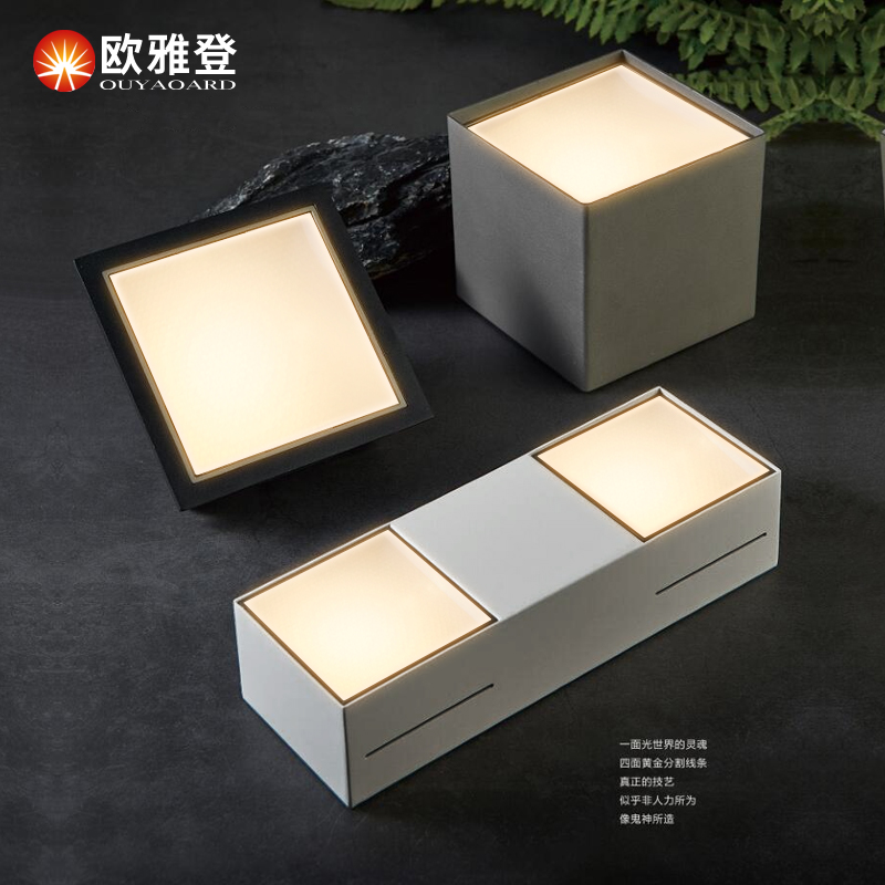 明装筒灯led天花灯吸顶客厅无主灯照明设计三色变光双头斗胆射灯