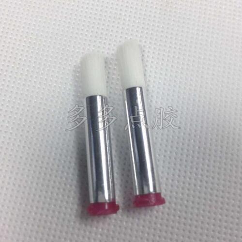 25G圆口6MM毛刷针头点胶机涂胶刷头白色软毛针头内经0.26mm