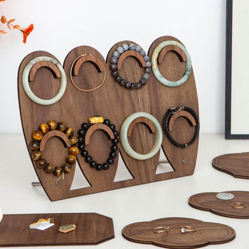 手串展示架中式首饰品收纳架家用复古项链手镯小型陈列架立式摆台