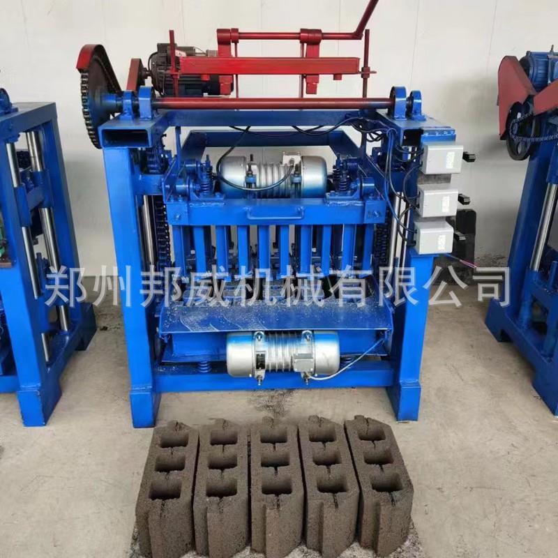 水泥砌块半自动砖机家用透水砖机免烧砖机设备厂家4-35型建筑机械